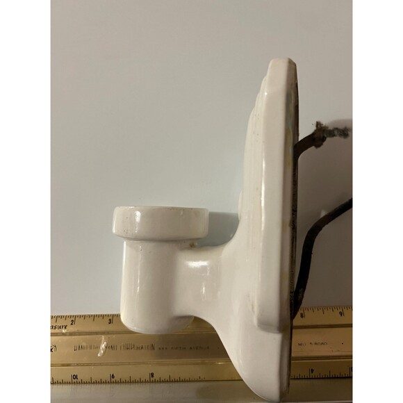 PAULDING 1930s White Porcelain wall Sconce - Picture 8 of 9